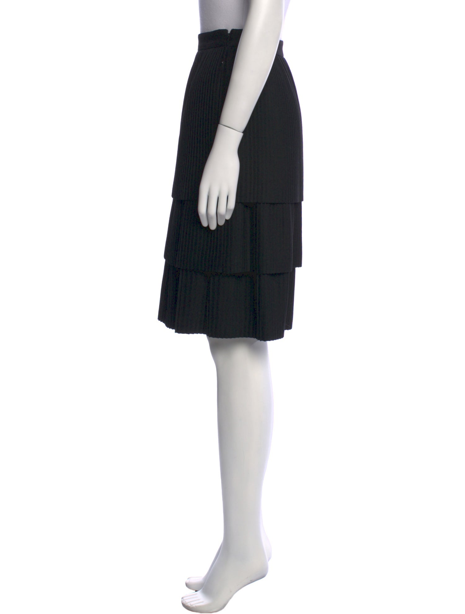 Valentino Pleated Accents Knee-Length Skirt