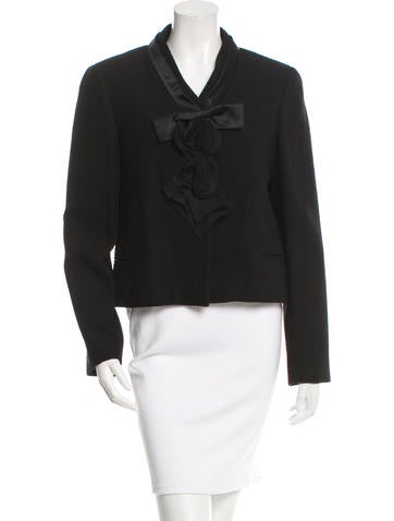 Valentino Silk-Trimmed Wool Jacket
