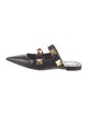 Valentino Rockstud Accents Leather Slides