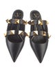 Valentino Rockstud Accents Leather Slides