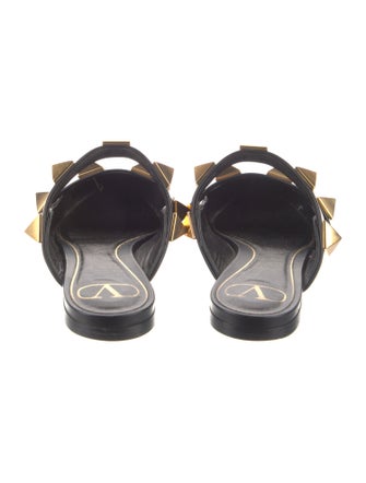 Valentino Rockstud Accents Leather Slides
