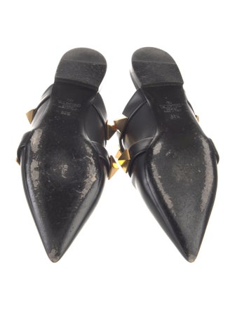 Valentino Rockstud Accents Leather Slides