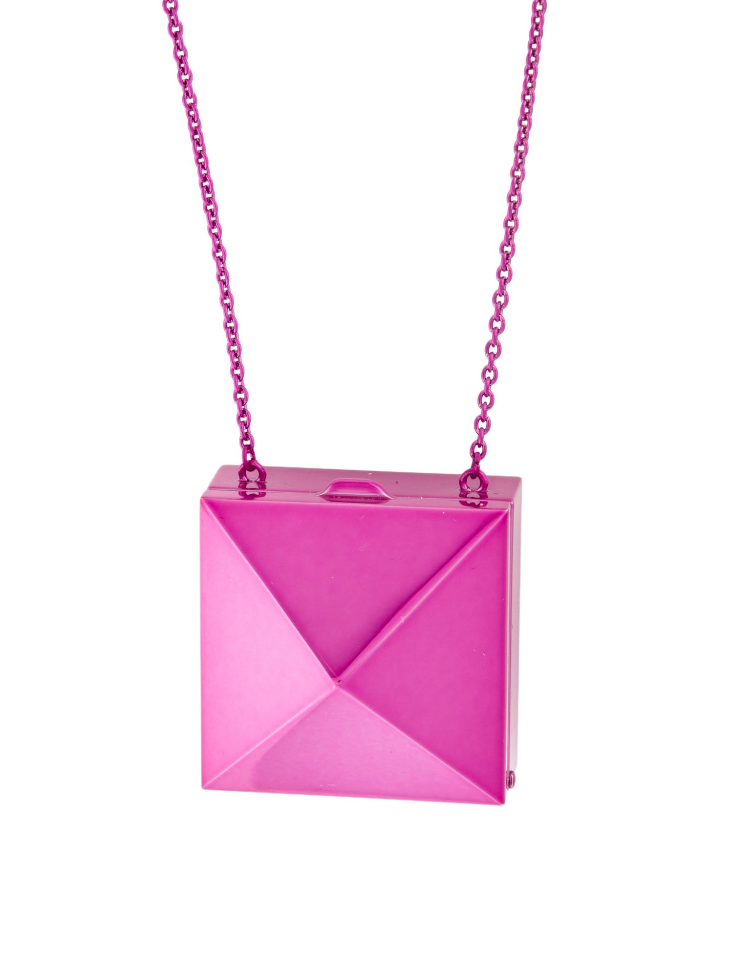 Valentino Rockstud Mirror Box Pendant Necklace
