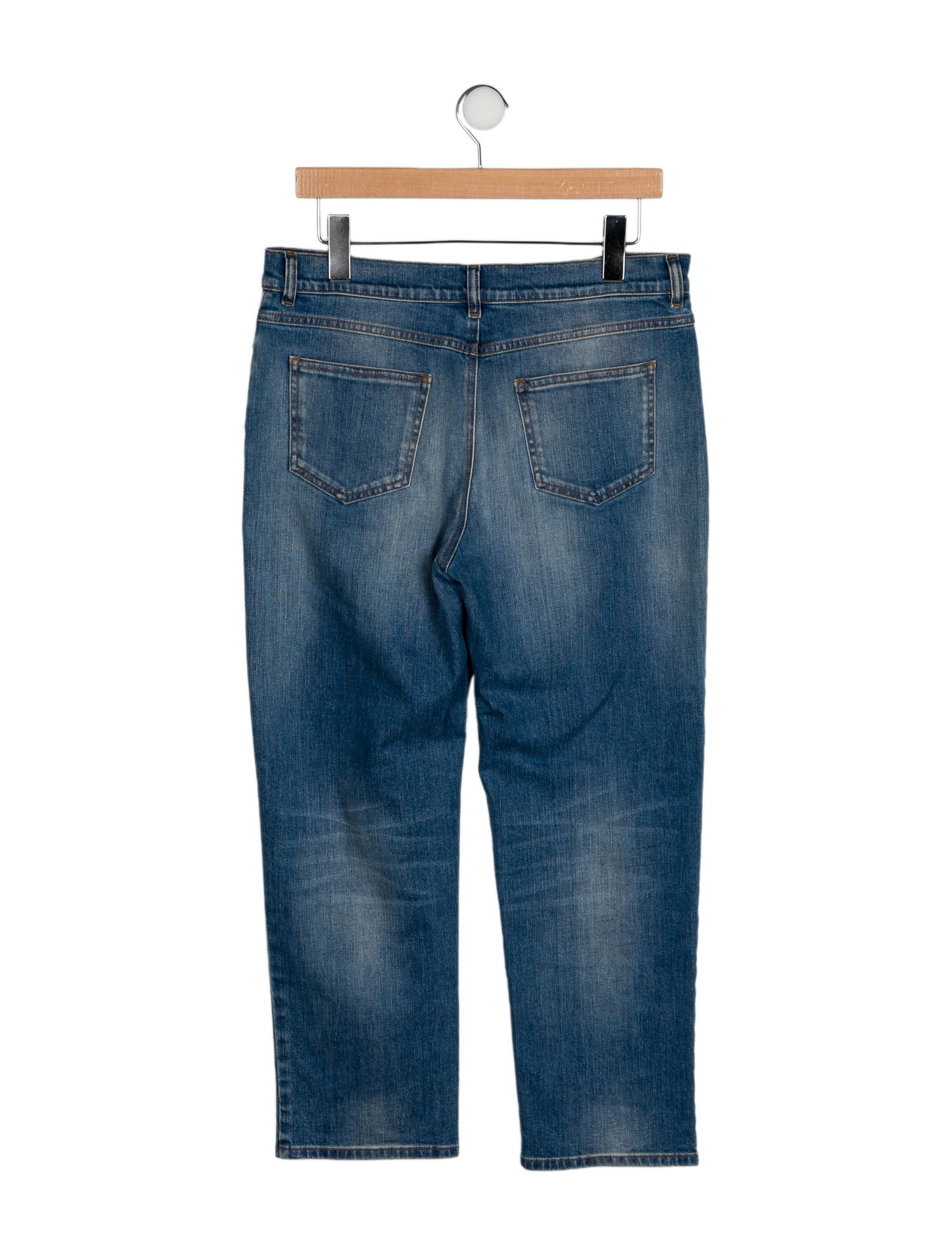 Valentino Mid-Rise Straight Leg Jeans