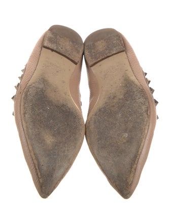 Valentino Rockstud Accents Leather Flats