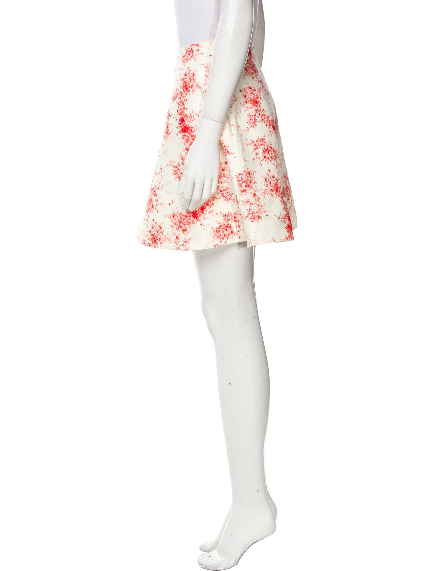 Valentino Floral Print Mini Skirt