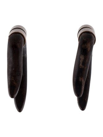 Valentino Wood Tribal Earrings