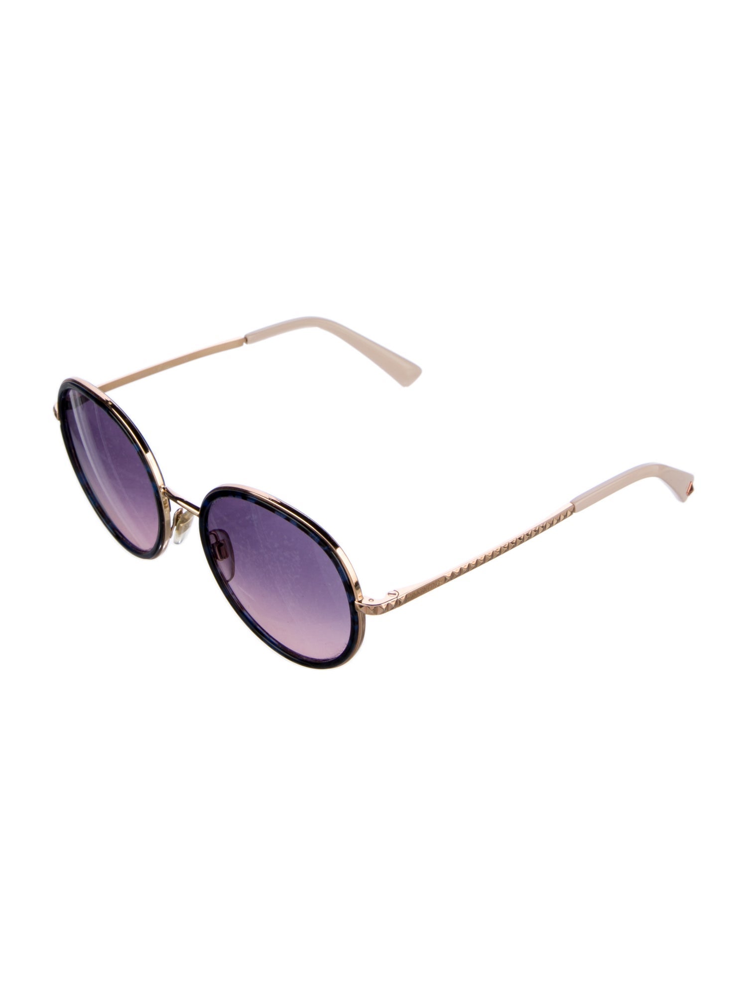 Valentino Rockstud Accents Round Sunglasses