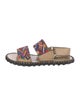 Valentino Printed Leather Trim Embellishment Slides