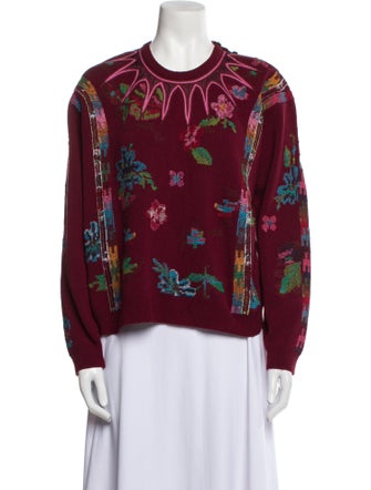 Valentino Virgin Wool Printed Sweater