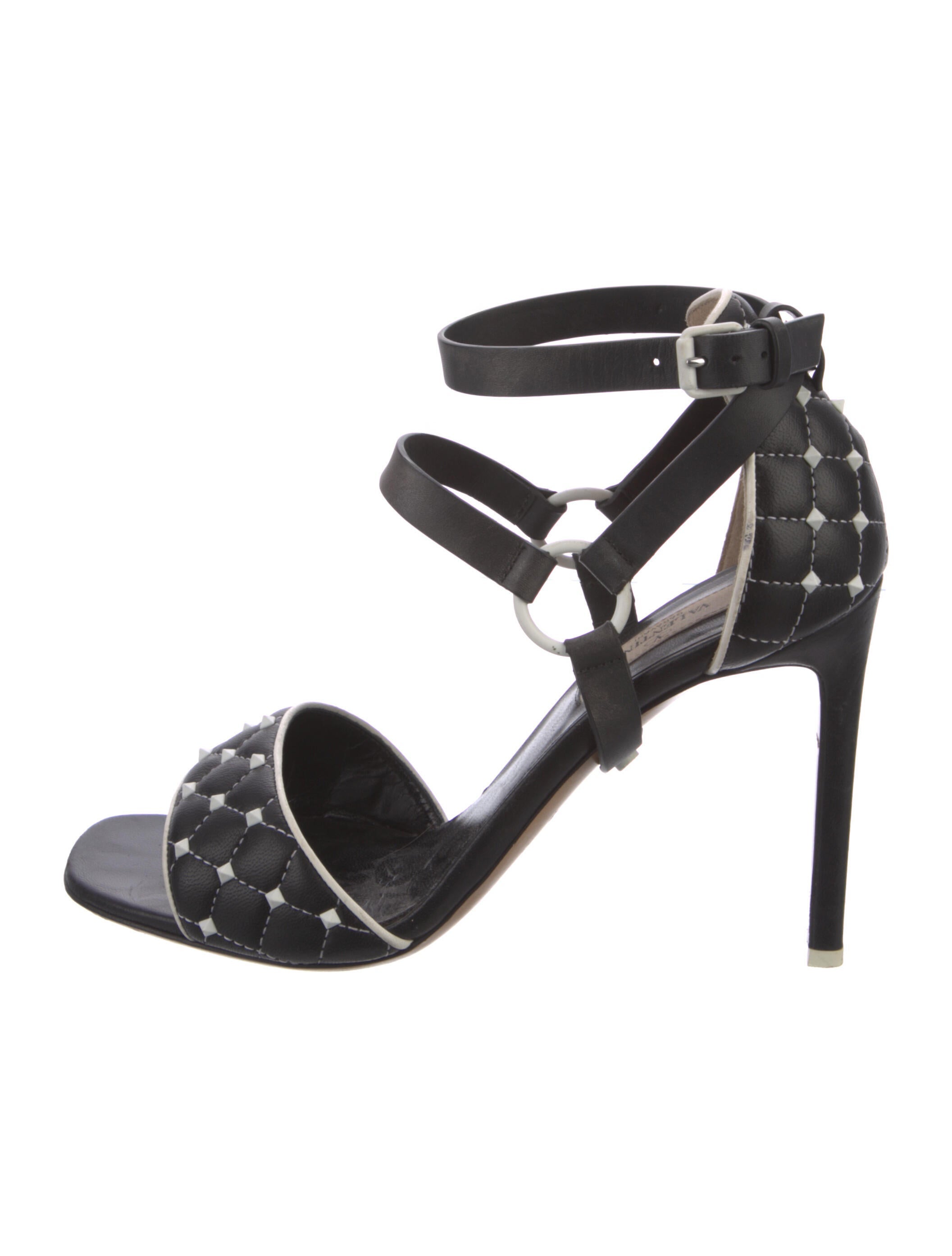Valentino Rockstud Accents Leather Sandals