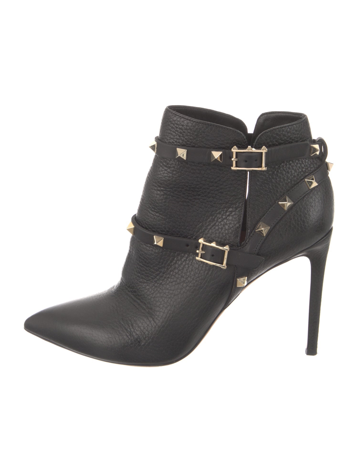 Valentino Rockstud Accents Leather Boots