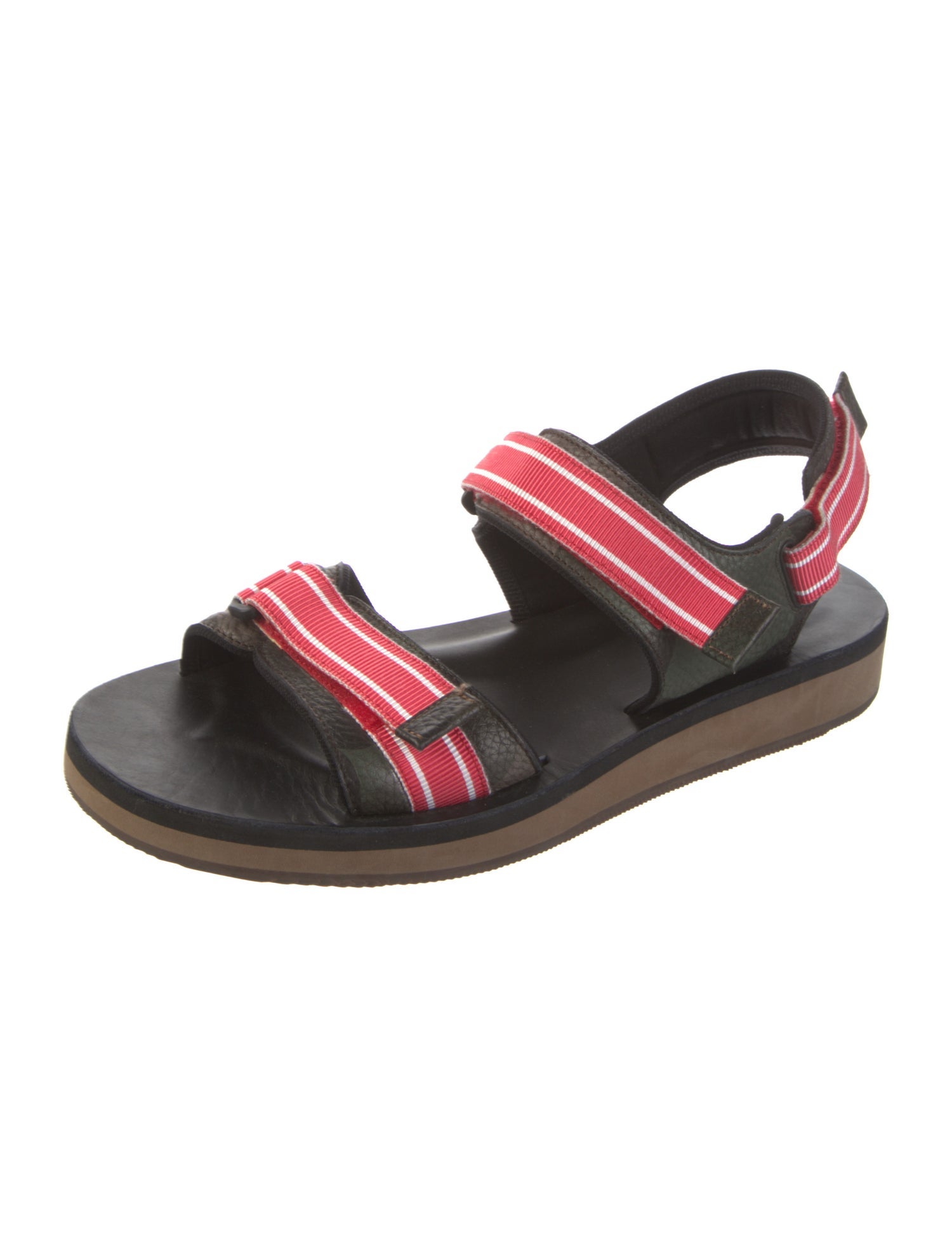 Valentino Canvas Striped Monk Straps