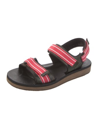 Valentino Canvas Striped Monk Straps