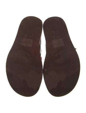 Valentino Canvas Striped Monk Straps