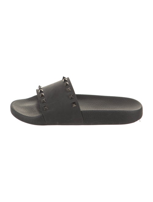 Valentino Rockstud Accents Rubber Slides