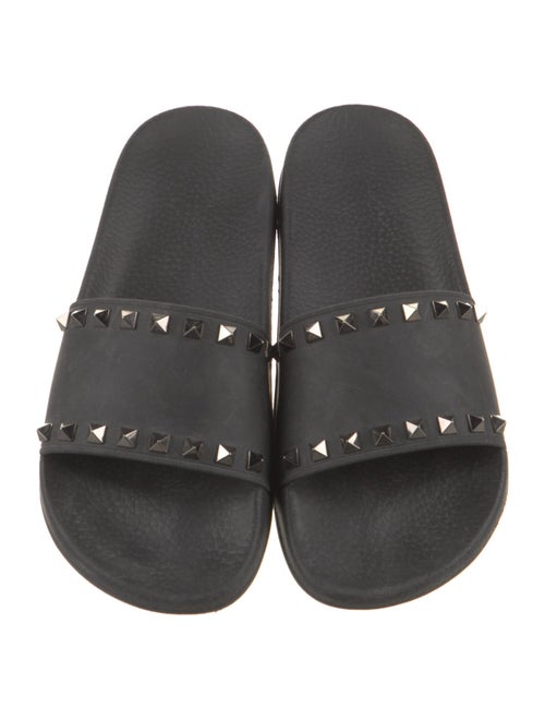 Valentino Rockstud Accents Rubber Slides