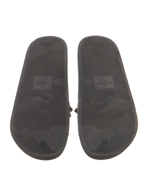 Valentino Rockstud Accents Rubber Slides