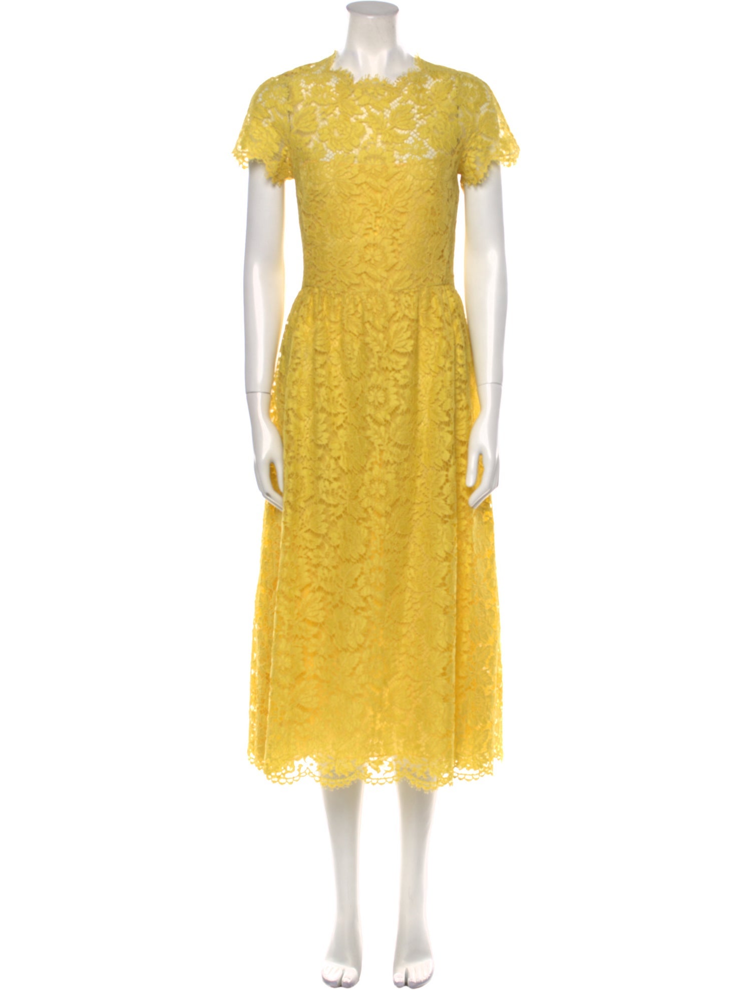 Valentino Lace Pattern Long Dress