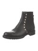 Valentino Leather Studded Accents Chelsea Boots
