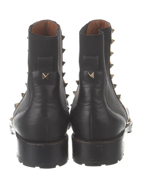 Valentino Leather Studded Accents Chelsea Boots
