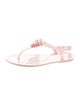 Valentino Rubber T-Strap Sandals