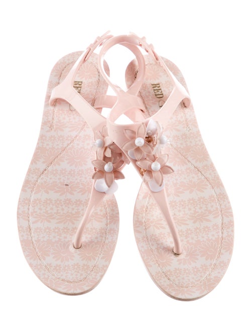 Valentino Rubber T-Strap Sandals