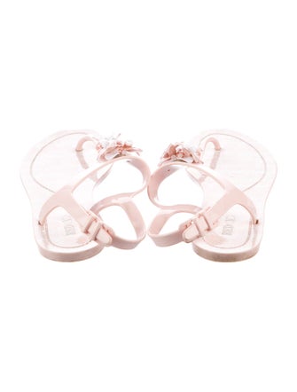 Valentino Rubber T-Strap Sandals