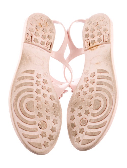 Valentino Rubber T-Strap Sandals