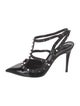 Valentino Rockstud Accents Leather T-Strap Pumps