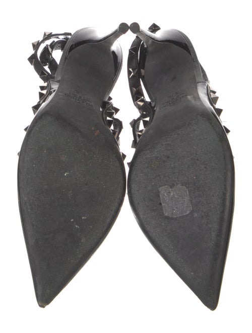 Valentino Rockstud Accents Leather T-Strap Pumps