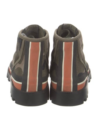 Valentino Canvas Camouflage Print Sneakers