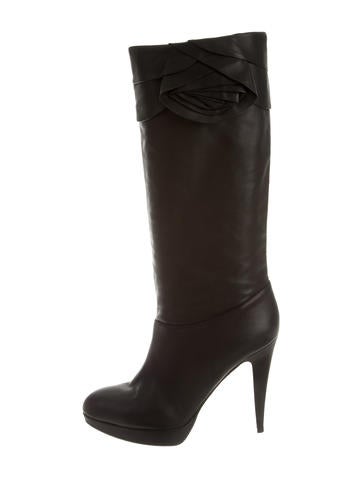 Valentino Rosette Knee-High Boots