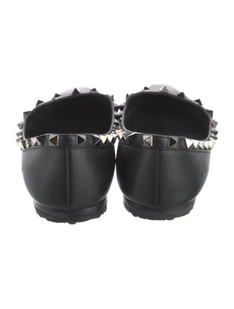 Valentino Rockstud Accents Leather Flats
