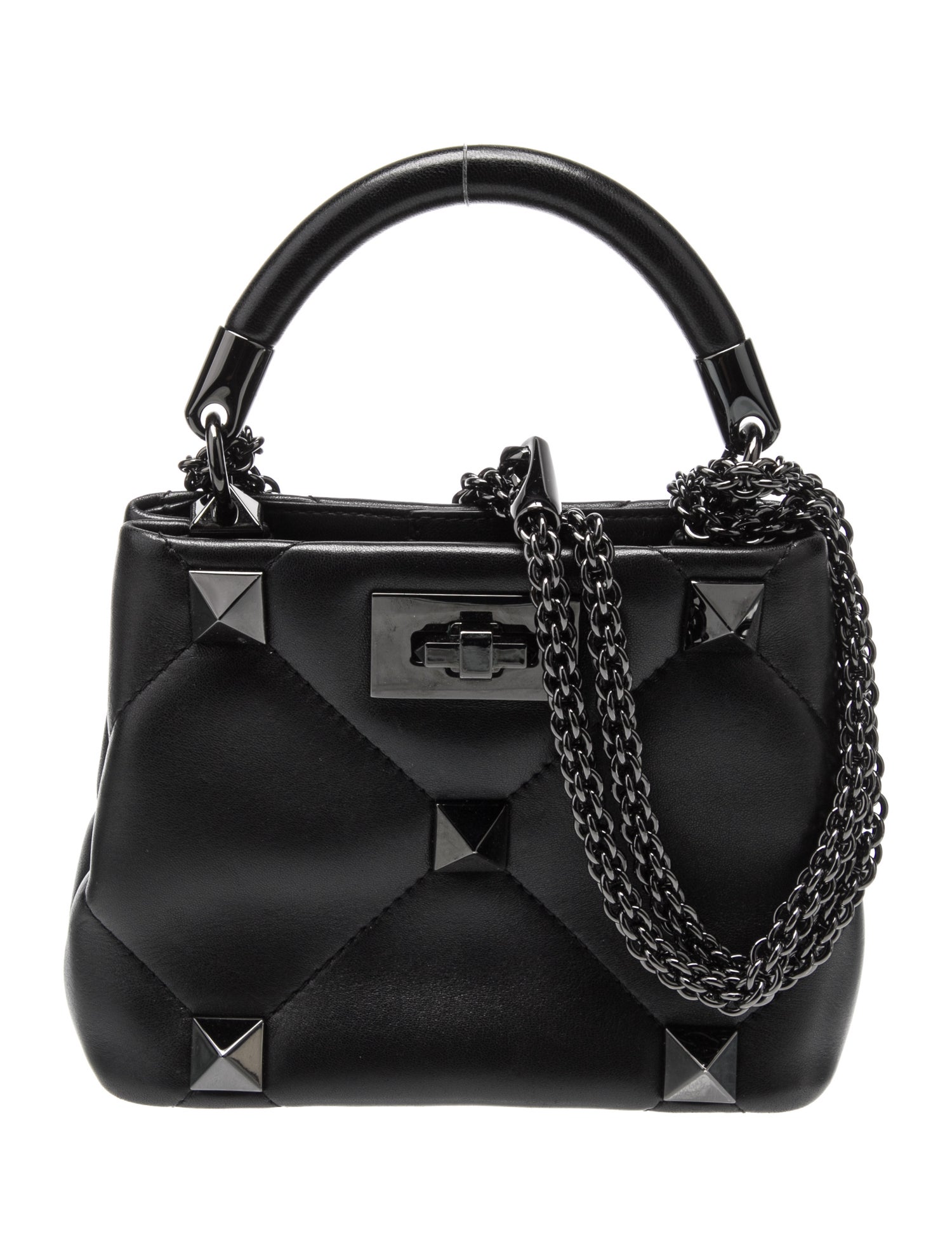 Valentino Rockstud Top Handle Bag