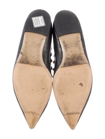 Valentino Rockstud Accents Leather Ballet Flats
