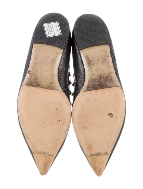Valentino Rockstud Accents Leather Ballet Flats