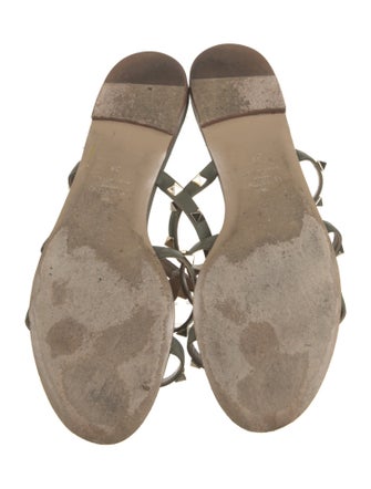 Valentino Rockstud Accents Leather Slides