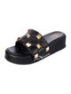 Valentino Rockstud Accents Leather Slides