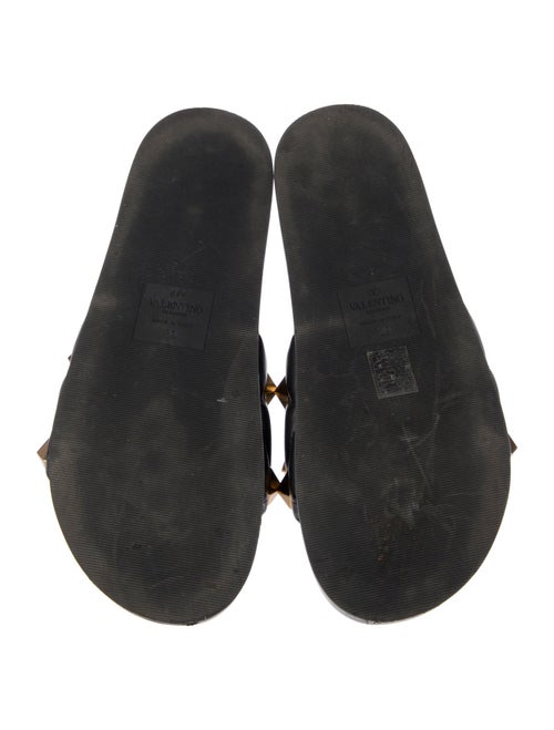 Valentino Rockstud Accents Leather Slides