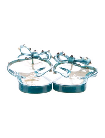 Valentino Rockstud Accents Rubber Slides