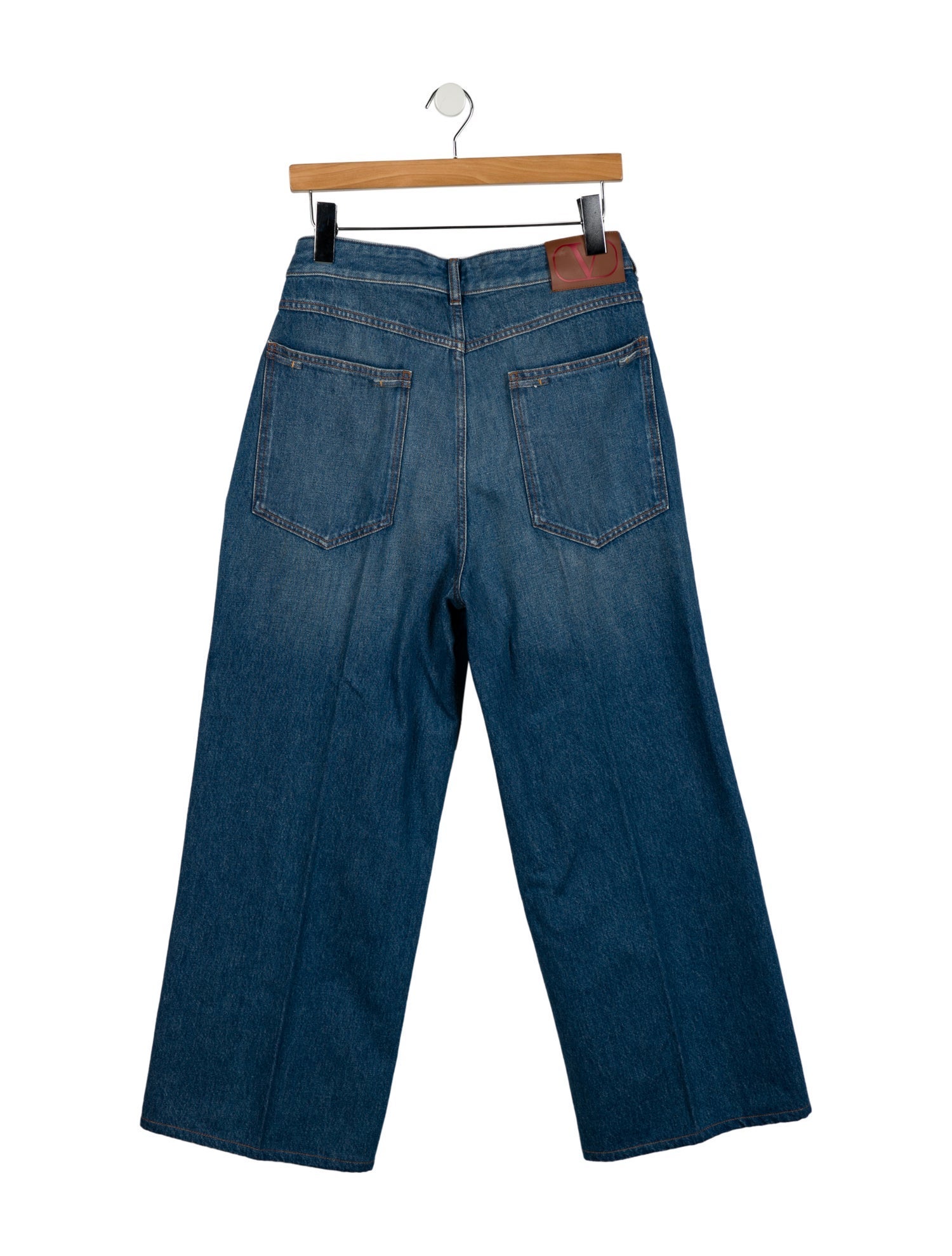 Valentino High-Rise Wide Leg Jeans