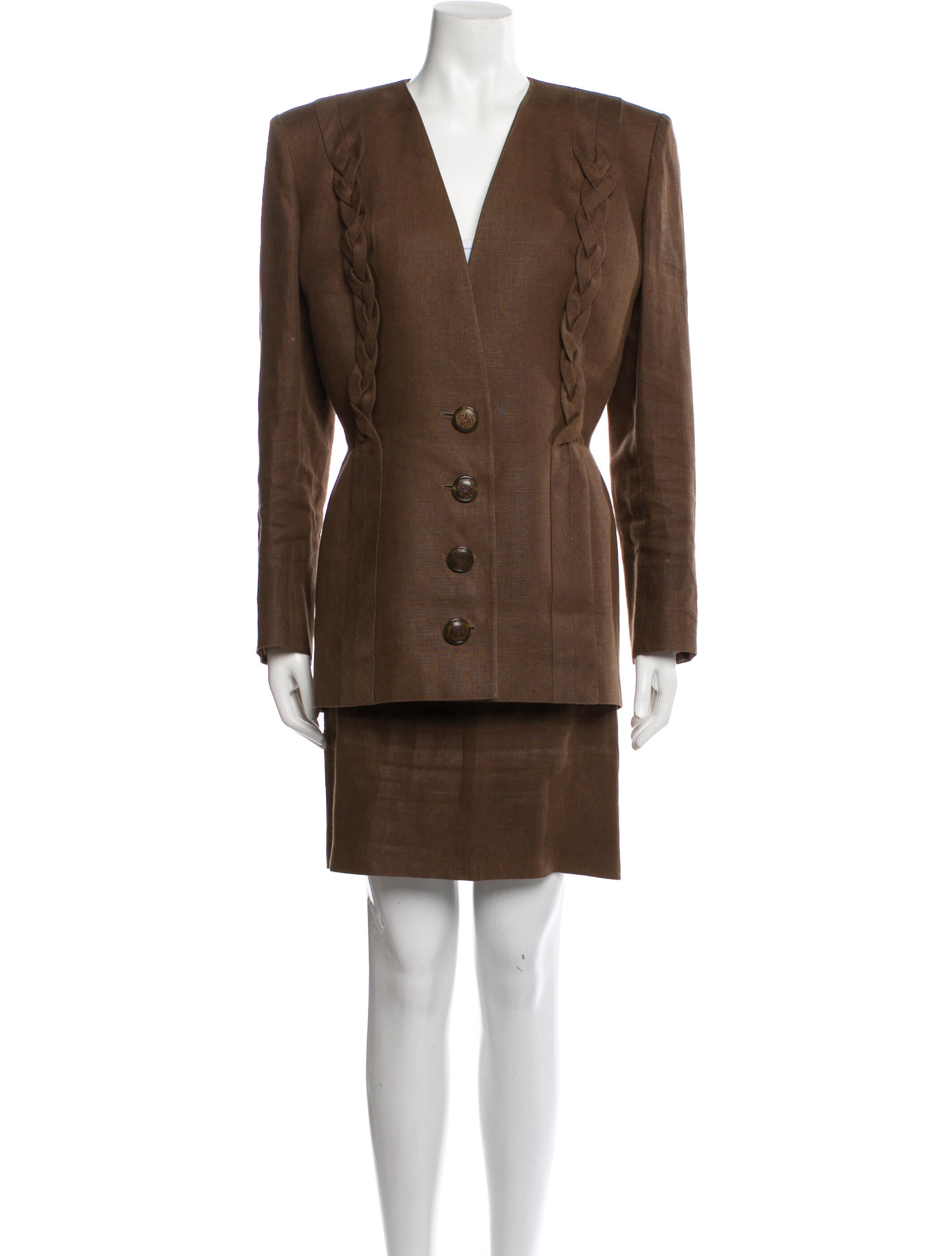 Valentino Vintage Virgin Wool Skirt Suit