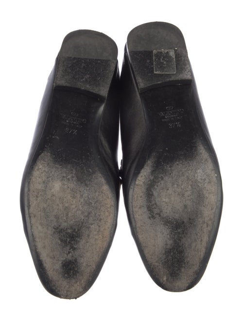 Valentino Rockstud Accents Leather Loafers