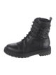 Valentino Rockstud Accents Leather Combat Boots