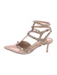Valentino Rockstud Accents Patent Leather T-Strap Pumps