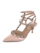 Valentino Rockstud Accents Patent Leather T-Strap Pumps