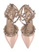 Valentino Rockstud Accents Patent Leather T-Strap Pumps
