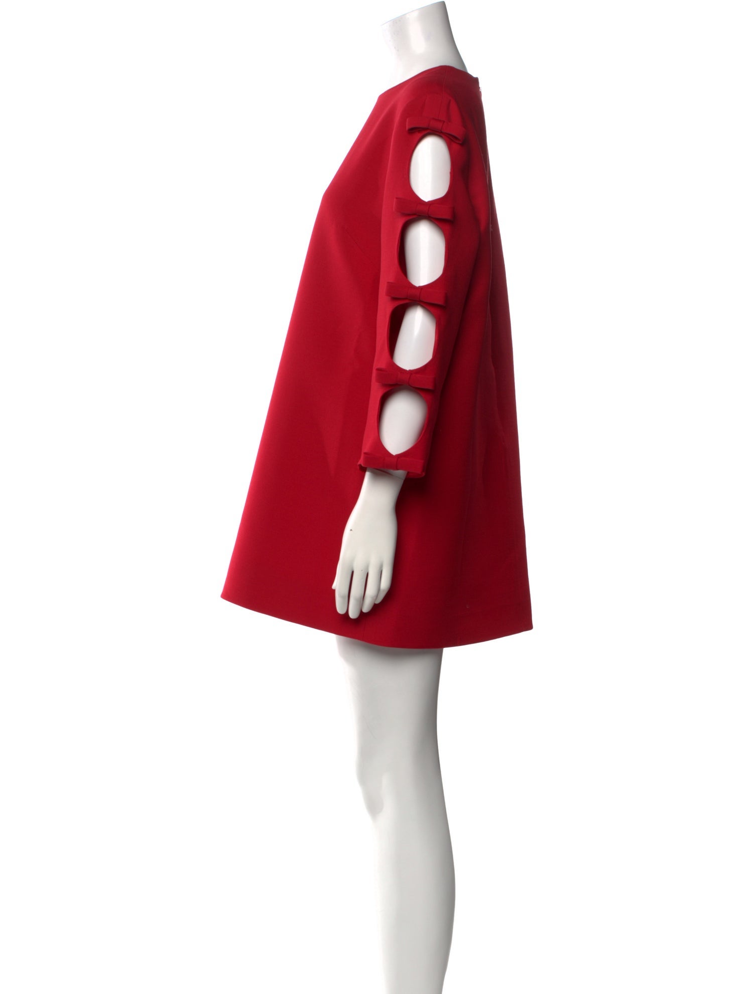 Valentino Virgin Wool Mini Dress - Red Dresses, Clothing