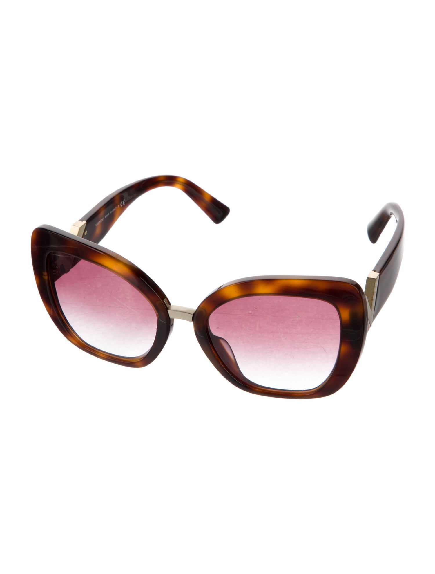 Valentino Rockstud Accents Oversize Sunglasses